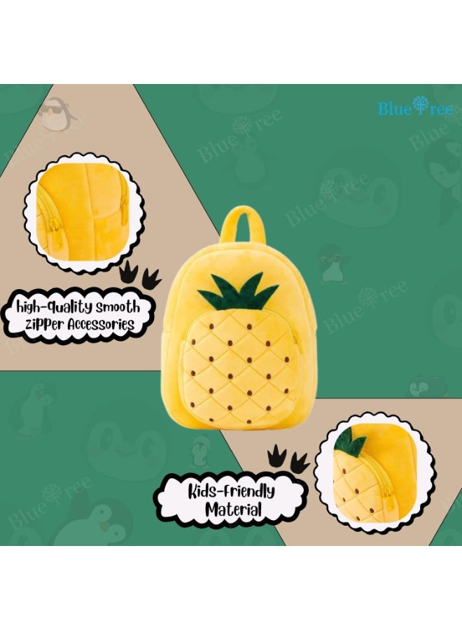 blue tree Cute Kids Backpack Toddler Bag Plush Animal Cartoon Mini Travel Bag for Baby Girl Boy 1-5 Years (small, Pineapple, Pineapple) - Image 5