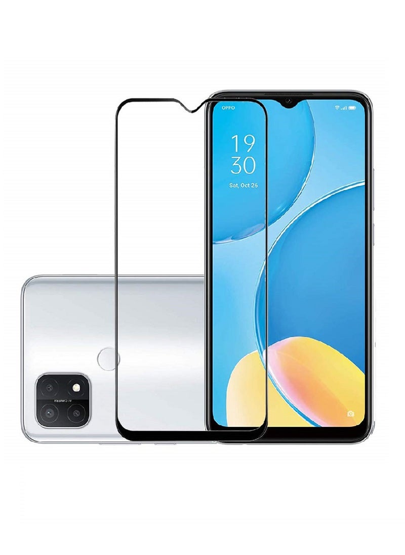 Super Tempered Glass Screen Protector 5D Designed For Oppo A15s Full Glue Edge to Edge Full Screen Coverage And Bubble Free - Image 1