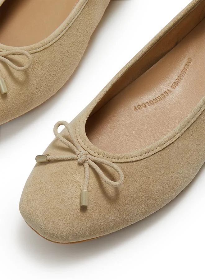 فيت فلوب DECLIATO BOW SUEDE BALLET FLATS