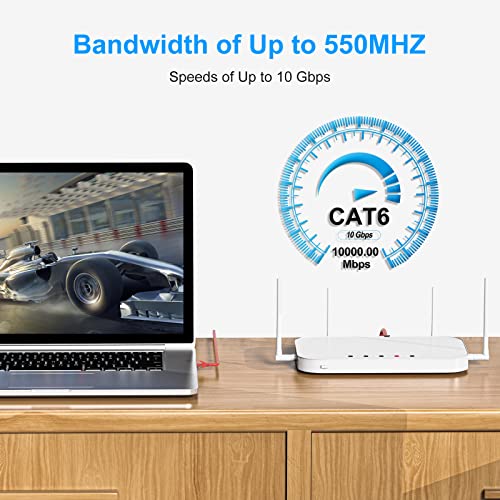 ecjtu Cat6 Patch Cables 0.5 Foot (6 Pack), Cat 6 Ethernet Cable, 24AWG CCA Cord, UTP Network, Internet Cable, Compatible for PC, Routers, Switches, Servers, Printers, RJ45 LAN with 25 Cable Ties - 0.5FT - Image 4