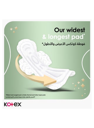 Kotex Natural Maxi Protect Thick Pads, 100% Cotton Pad, Overnight Protection Sanitary Pads with Wings, 44 Sanitary Pads - view 5