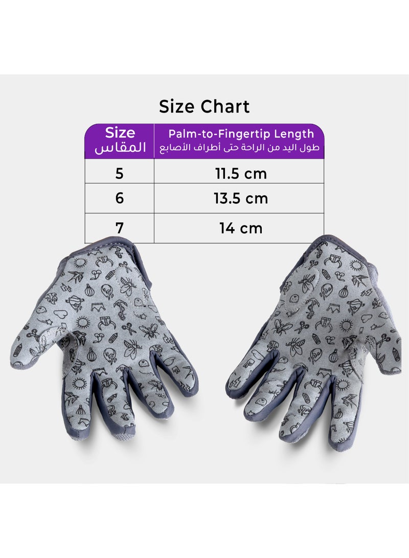 Woom Kids Bike Gloves | Breathable Mesh | Padded Palm Comfort for Grip & Safety | Size 7 | Purple Haze - Image 3