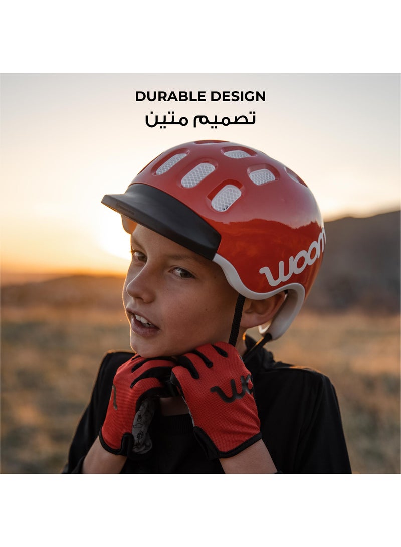 Woom Kids Bike Gloves | Breathable Mesh | Padded Palm Comfort for Grip & Safety | Size 7 | Purple Haze - Image 5