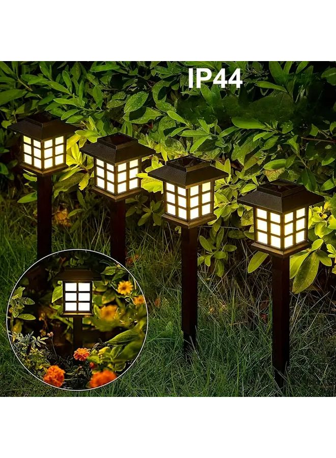 6 قطع أضواء حديقة المنزل الشمسية دافئة بيضاء ديكور مسار خارجي - Image 2