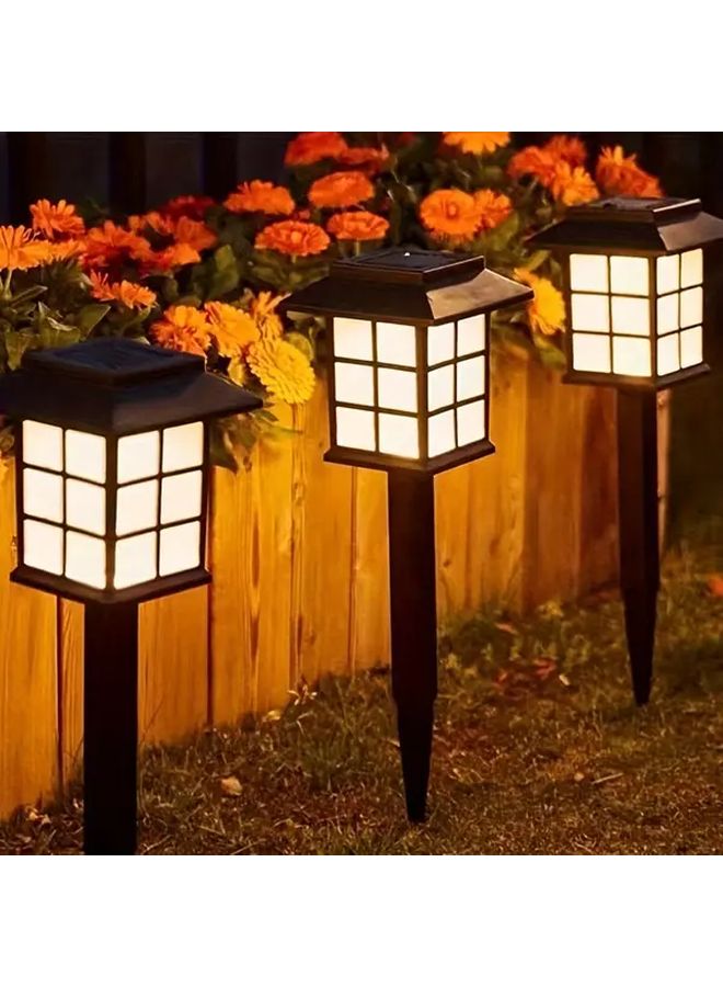 6 قطع أضواء حديقة المنزل الشمسية دافئة بيضاء ديكور مسار خارجي - Image 4