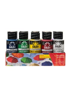 FolkArt FolkArt 7508 Color, 10 Bottle Multi-Surface Acrylic Paint Set, 2oz, Basics  - Image 1