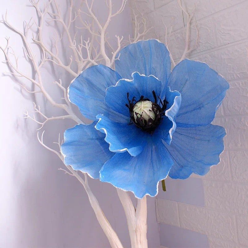Y&D 40cm Giant Fabric Peony Artificial Flowers Wedding Decorations with Stem Holders for Decorative Poppy Flower Display - Image 1