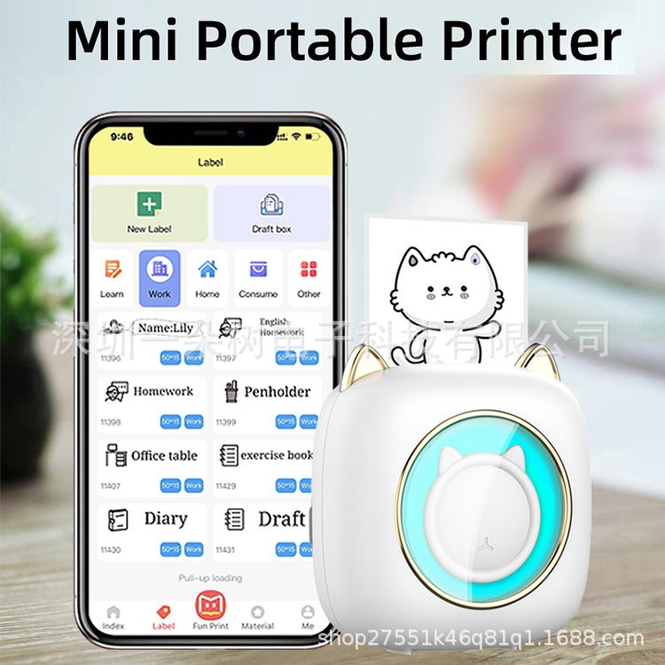 New Wrong Question Mini File Printing Ink-Free Printing Bluetooth Connection Convenient Machine Batch Portable - Image 3
