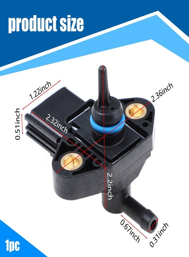 dawfall 1 PC Car Fuel Injection Pressure Sensor, Waterproof Durable Metal Vehicle Pressure Sensor Replacement OEM #3F2E-9G756-AA 0261230093 3F2Z9G756AC Compatible with Ford Series (Black) - Image 2