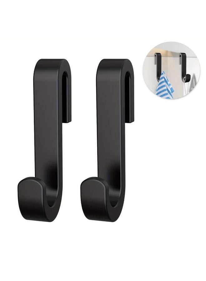 قطعتان خطاف سيليكون أسود ثقيل غير قابل للانزلاق منظف متعدد الأغراض يوفر المساحة - Image 1