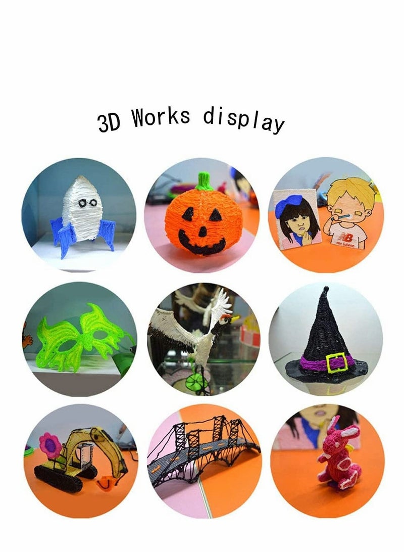 إعادة تعبئة خيوط قلم 3D، خيوط 3D PLA بقطر 1.75 مم، خيوط بدون روائح لمعظم أقلام 3D الذكية وطابعات 3D، مواد صديقة للبيئة، 20 لون كل لون 5 م - Image 3