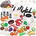CUTE STONE Play Kitchen Accessories Toy Play Food Sets for Kids Kitchen Pretend Kitchen Set for Kids with Play Pots Pans Toddler Kitchen Playset Kitchen Toys for Girls Boys - Image 4