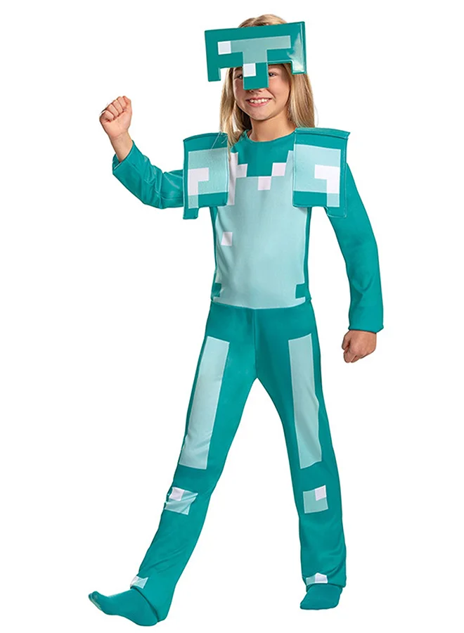 Little Surprise Box,Minecraft Gamer costume,Kids Halloween Costume Fancy Dress Up-4-6Y