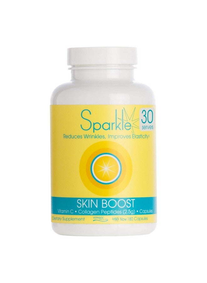 Sparkle Collagen كبسولات الكولاجين لتعزيز إشراقة البشرة (180 حبة) 30 يومًا من 2500 ملغ ببتيدات الكولاجين فيريسول وفيتامين C - Image 1