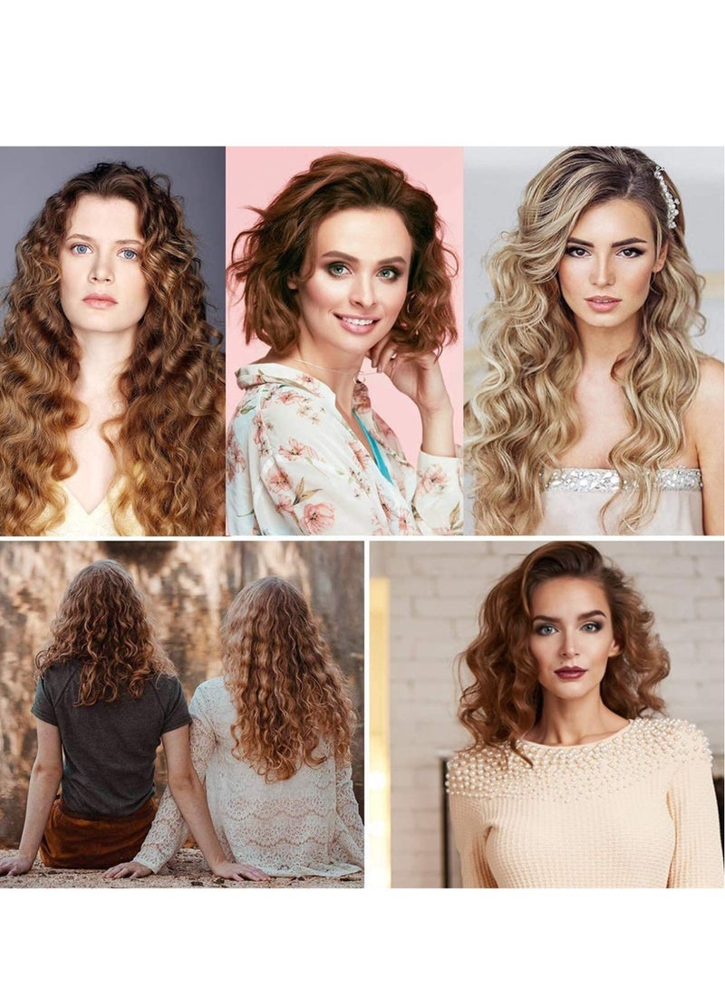 3 Barrel Curling Iron Wand Hair Waver Curler Iron, 1 Inch (25mm) Ceramic Tourmaline Triple Barrels, Crimper Hair Iron Hair Waving Styling Tool for Deep Waves - Image 5