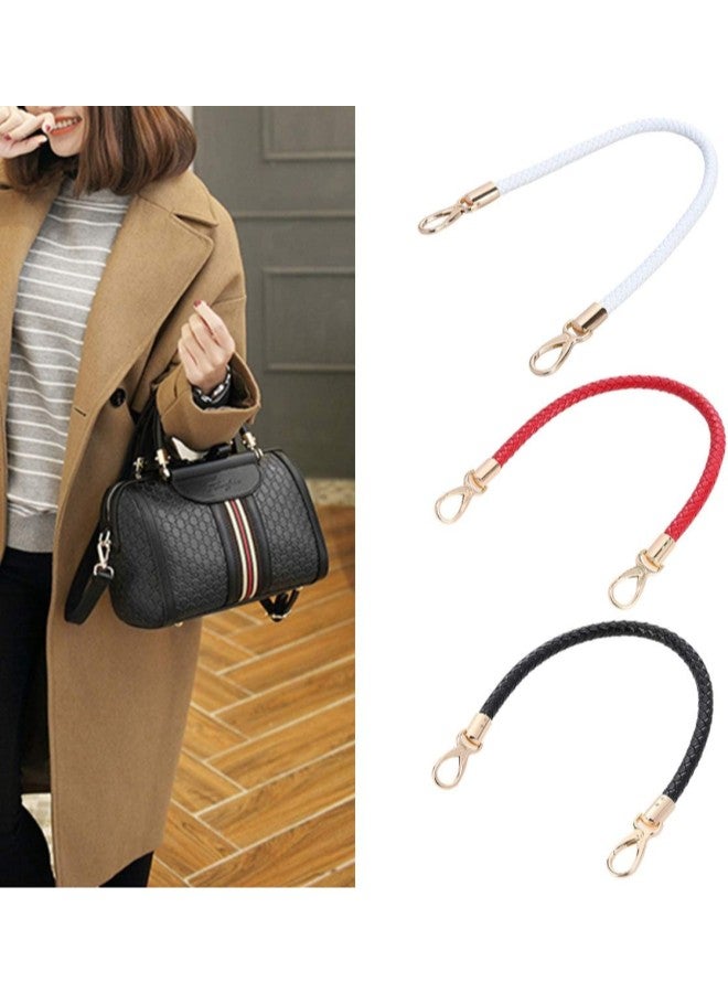 klarako 2pcs 52cm Replacement Purse Straps PU Leather Handbag Handles Gold Spring Buckle Handbag Bag Wallet Straps (Black) - Image 4