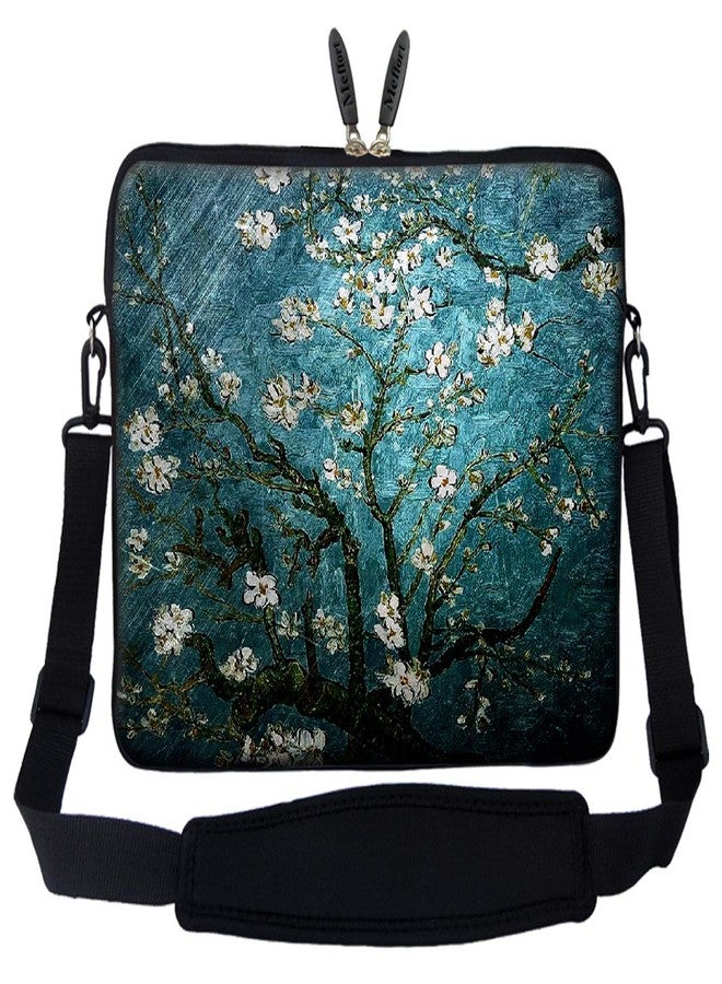 Meffort Inc 17 17.3 inch Neoprene Laptop Sleeve Bag Carrying Case with Hidden Handle and Adjustable Shoulder Strap - Vincent Van Gogh Almond Blossoming - Image 1