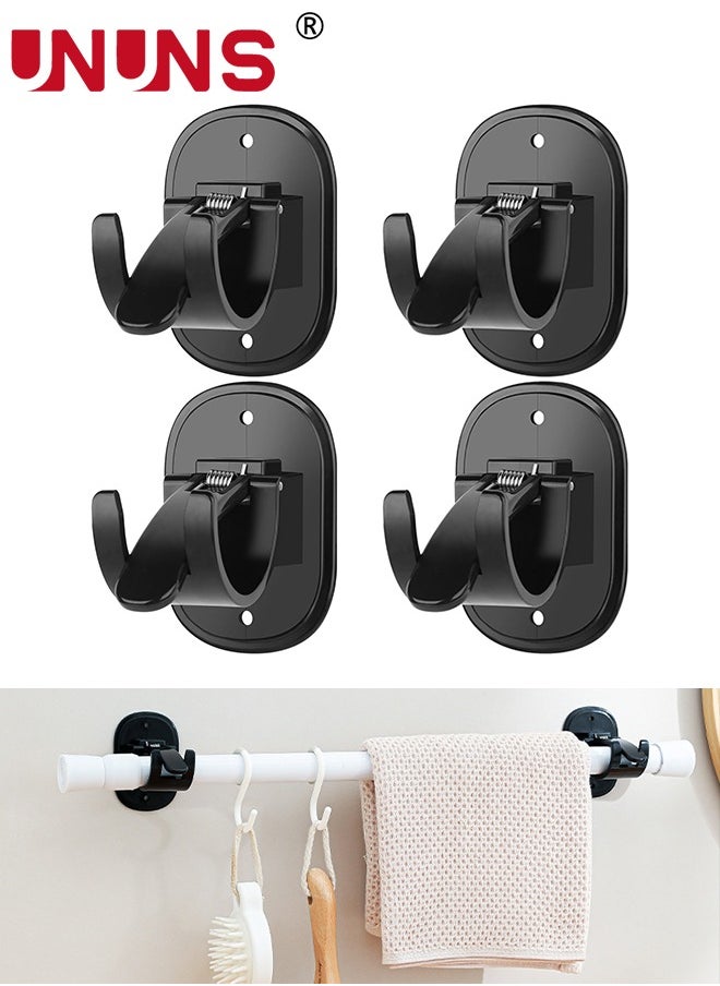 UNUNS Curtain Rod Bracket,4-Count Universal Plastic Curtain Rod Holders,Can Be Drilled Or Self-Adhesive,Curtain Rod Hooks For Bathroom,Bedroom,Livingroom,Kitchen  - Image 1