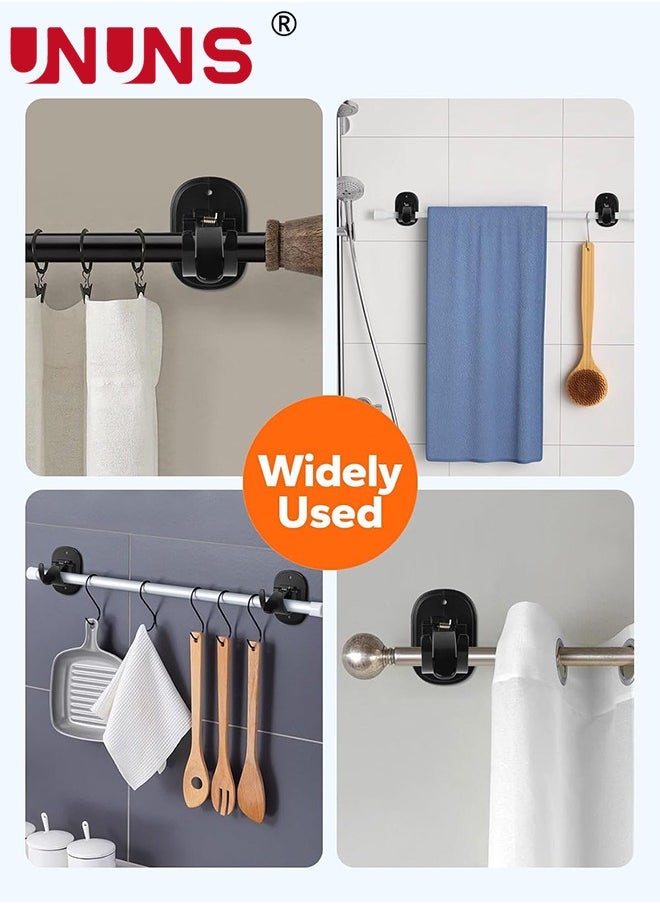 UNUNS Curtain Rod Bracket,4-Count Universal Plastic Curtain Rod Holders,Can Be Drilled Or Self-Adhesive,Curtain Rod Hooks For Bathroom,Bedroom,Livingroom,Kitchen  - Image 3