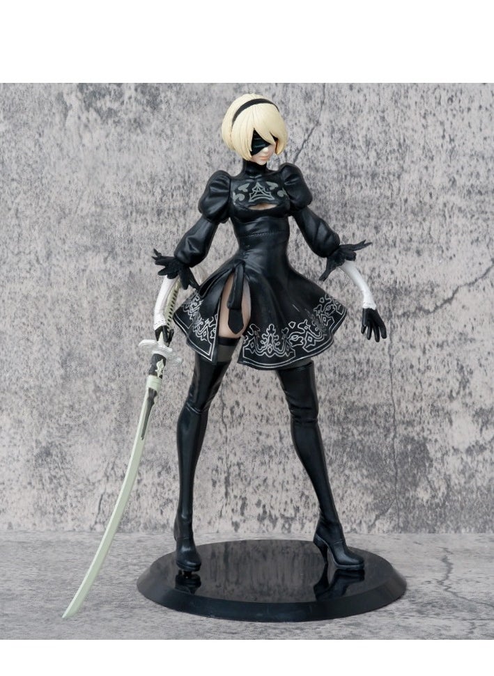 null - NieR: Automata 2B NieR Sister 2D Model Figurine Display, Approximately 27cm High - Image 1