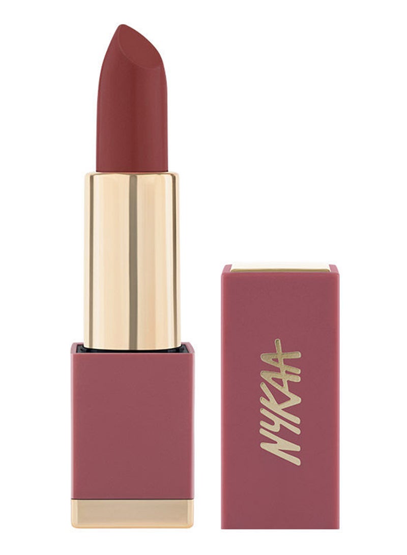 Nykaa Brown Matte Luxe Lipstick Nude Pink Vintage For Velvel Matte Finishhigh - Image 2