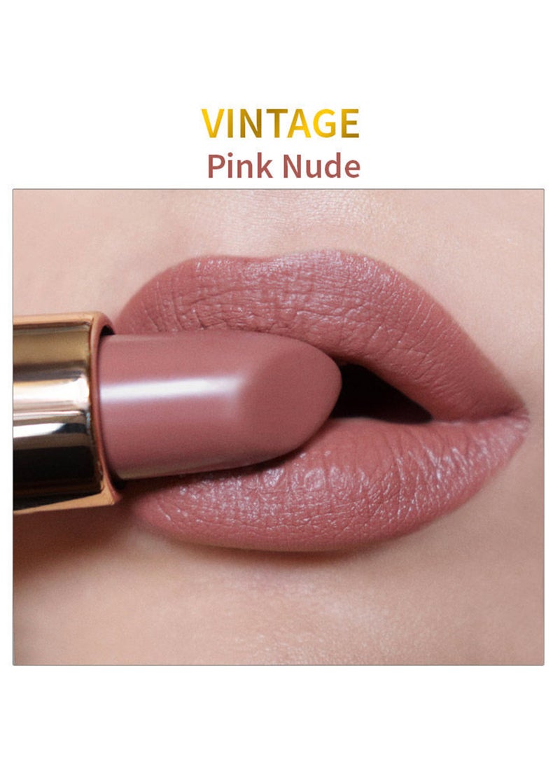Nykaa Brown Matte Luxe Lipstick Nude Pink Vintage For Velvel Matte Finishhigh - Image 5
