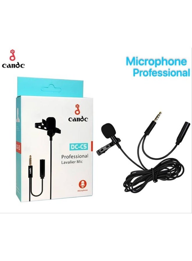 كاند سي ميكروفون ياقة احترافي Candc DC-C5 (Lavalier) - Image 1