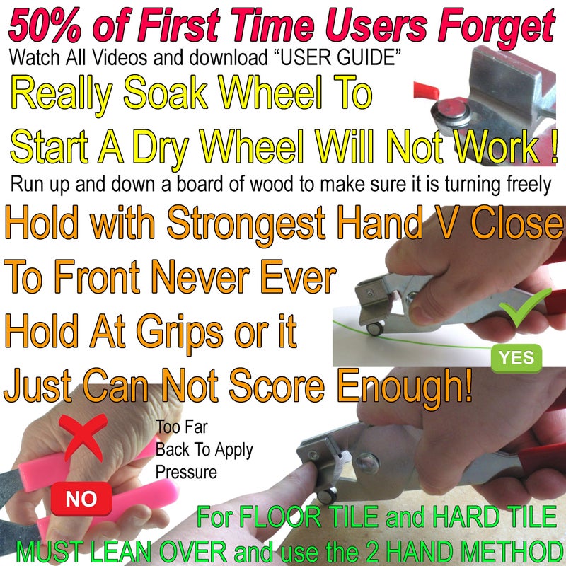 The Amazing Tile And Glass Cutter Mirror Cutter for Thick Glass or Mirror Tiles 2 Tools in 1 Mirror Cutting Tool and Glass Breaking Tool, Easy to Use Glass Cutter for Mirror Videos and Instructions How to Cut Mirror and Stained Glass - Image 4