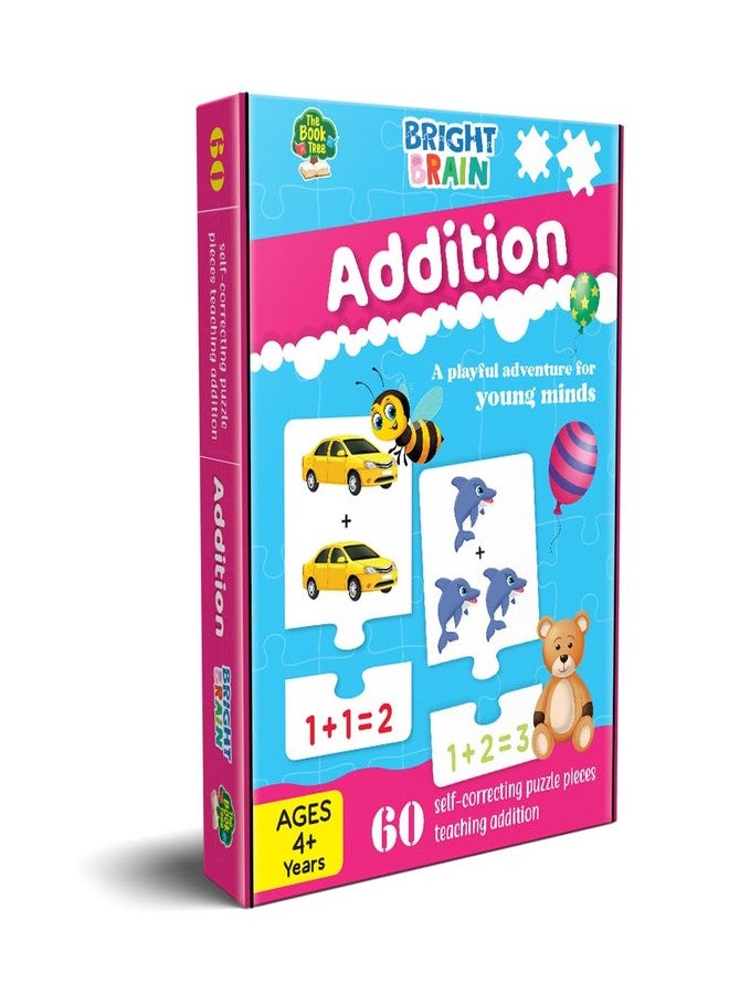 The Book Tree Bright Brain Addition Puzzle – Learn Basic Math with 60 Pieces Puzzle – Fun & Educational for Kids Age 4+ – Educational Toy Birthday Gift for Boys and Girls by Majestic Book Club - Image 2