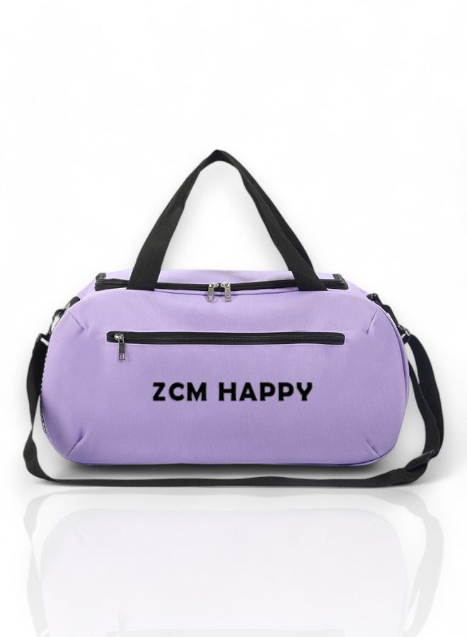 ZCM-HAPPY Large Capacity Sports Duffel Bag Durable Polyamide Gym Tote with Zipper Closure, Shoulder Strap, Ideal for Basketball, Soccer, Yoga and Travel for Men and Women - Image 1