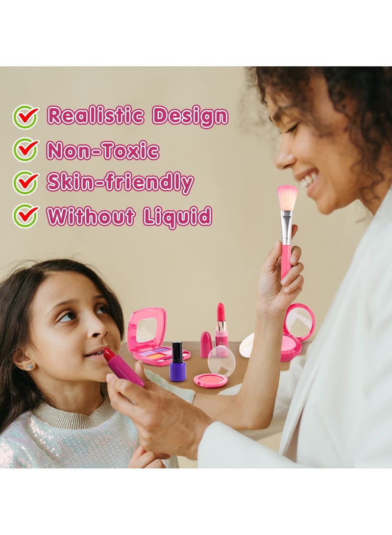 Bebiland 20 Pack Kids Makeup Kit for Girl, Pretend Makeup for Toddlers, Play Makeup for Little Girls Age 3 4 5 6 7 Birthday Gift - Image 3
