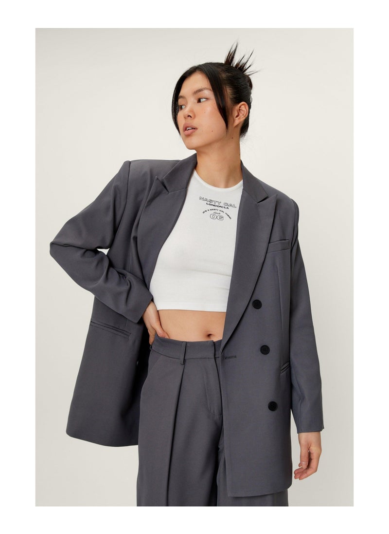 NASTY GAL - Oversized Double Breasted Tailored Jacket - Image 1