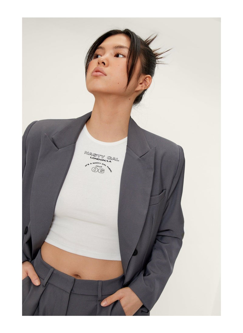 NASTY GAL - Oversized Double Breasted Tailored Jacket - Image 1