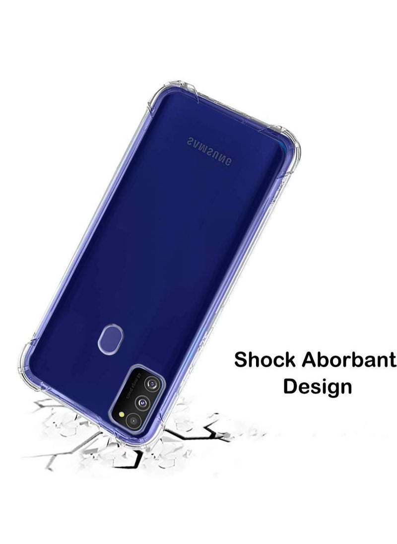Raxoom Samsung Galaxy M21 Case Cover Protective Shock Absorption Bumper soft Transparent Case (Clear) - Image 2