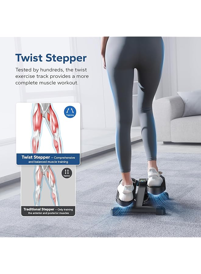 ميراتش جهاز ستيبر للتمرين واللياقة البدنية، جهاز ستيبر كهربائي للسلالم، معدات رياضية، دراجة تمارين، جهاز ستيبر تويست للسلالم للاستخدام المنزلي، سعة 150 كجم، معدات رياضية منزلية - Image 3