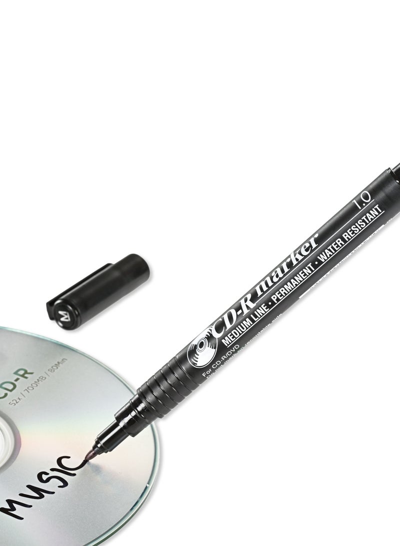 Artline 884 CD-R/DVD Marker in Blister Pack, Medium Line 1.0mm, Color:Black - ARMK884BK-BP - Image 3