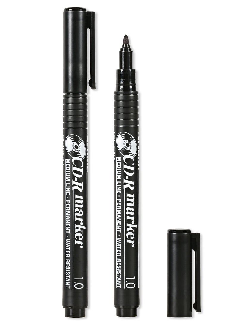 Artline 884 CD-R/DVD Marker in Blister Pack, Medium Line 1.0mm, Color:Black - ARMK884BK-BP - Image 2
