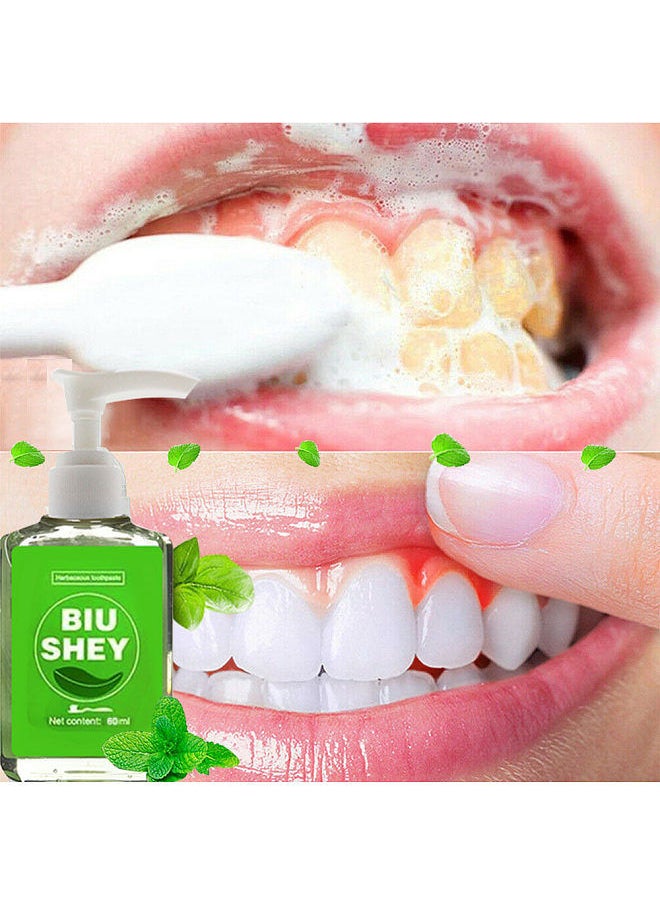 Generic - Pumping Design Toothpaste All-Round Oral Care Remove Teeth Stain Keep Fresh Breath - Image 1