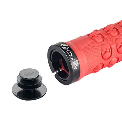 Choose Mountain Bike Grips - Double Lock On MTB Grips for BMX & Folding Bikes - Red - Image 5