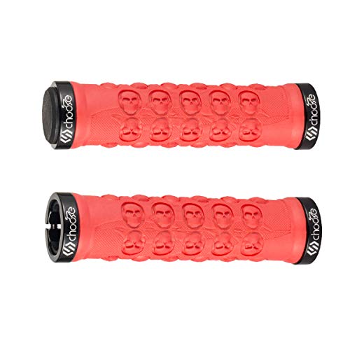 Choose Mountain Bike Grips - Double Lock On MTB Grips for BMX & Folding Bikes - Red - Image 2