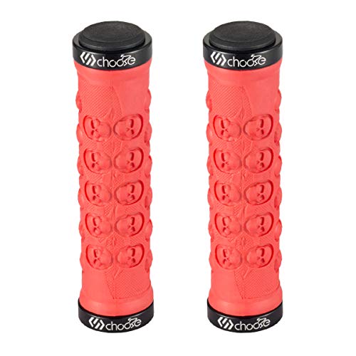 Choose Mountain Bike Grips - Double Lock On MTB Grips for BMX & Folding Bikes - Red - Image 3
