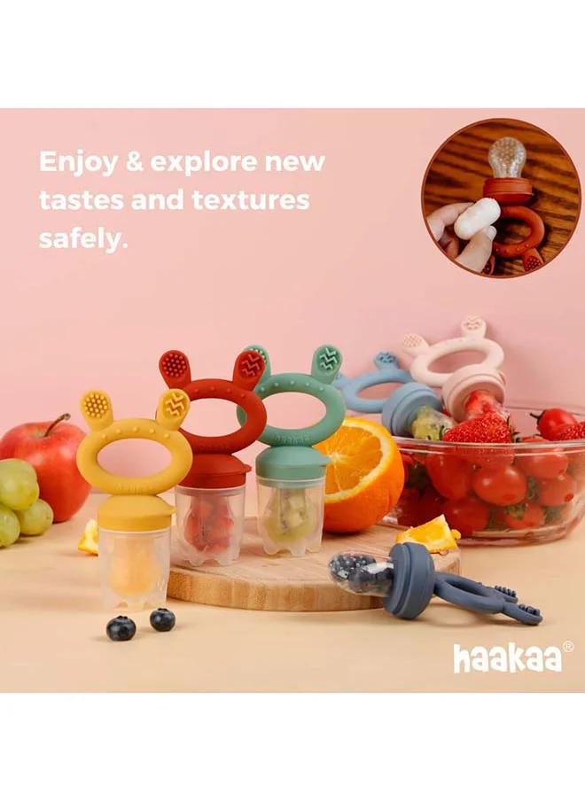 haakaa Fresh Food Feeder And Cover Set - Olive Green