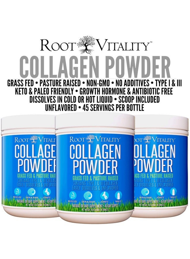 Root Vitality Collagen Peptides Collagen Powder Grass Fed Premium Quality Collagen Protein Pasture Raised Easily Dissolves Keto & Paleo Friendly Nongmo 16 Ounces - Image 5