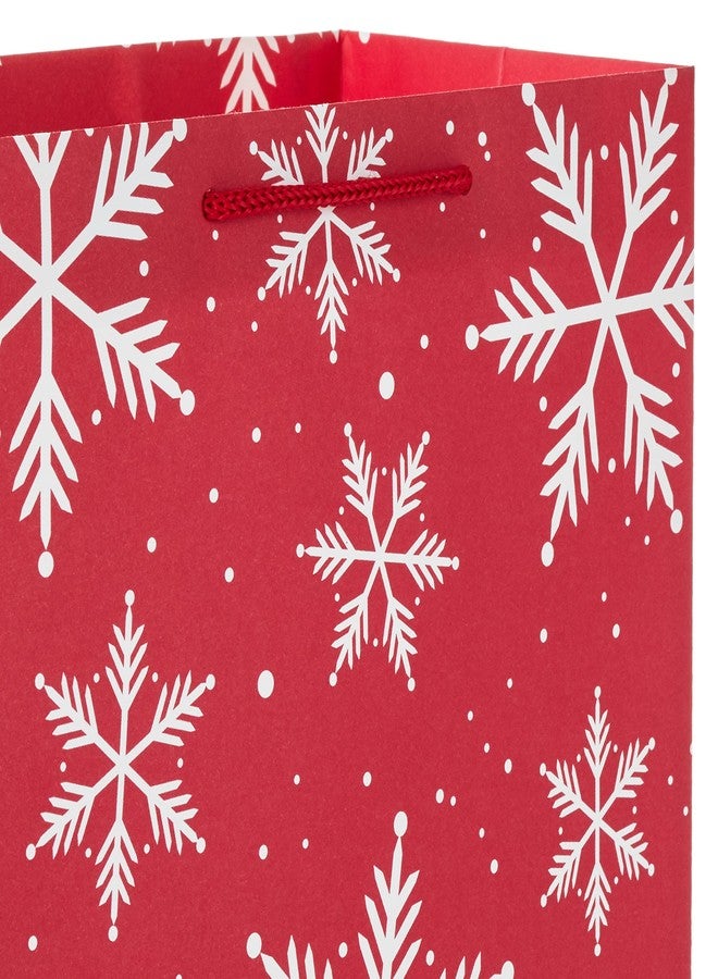 Hallmark Rustic Christmas Gift Bag Assortment (8 Bags: 3 Small 6", 3 Medium 9", 2 Large 13") Gray, White and Red, Farmhouse, Snowman, Snowflakes, Merry and Bright Wreath - Image 5