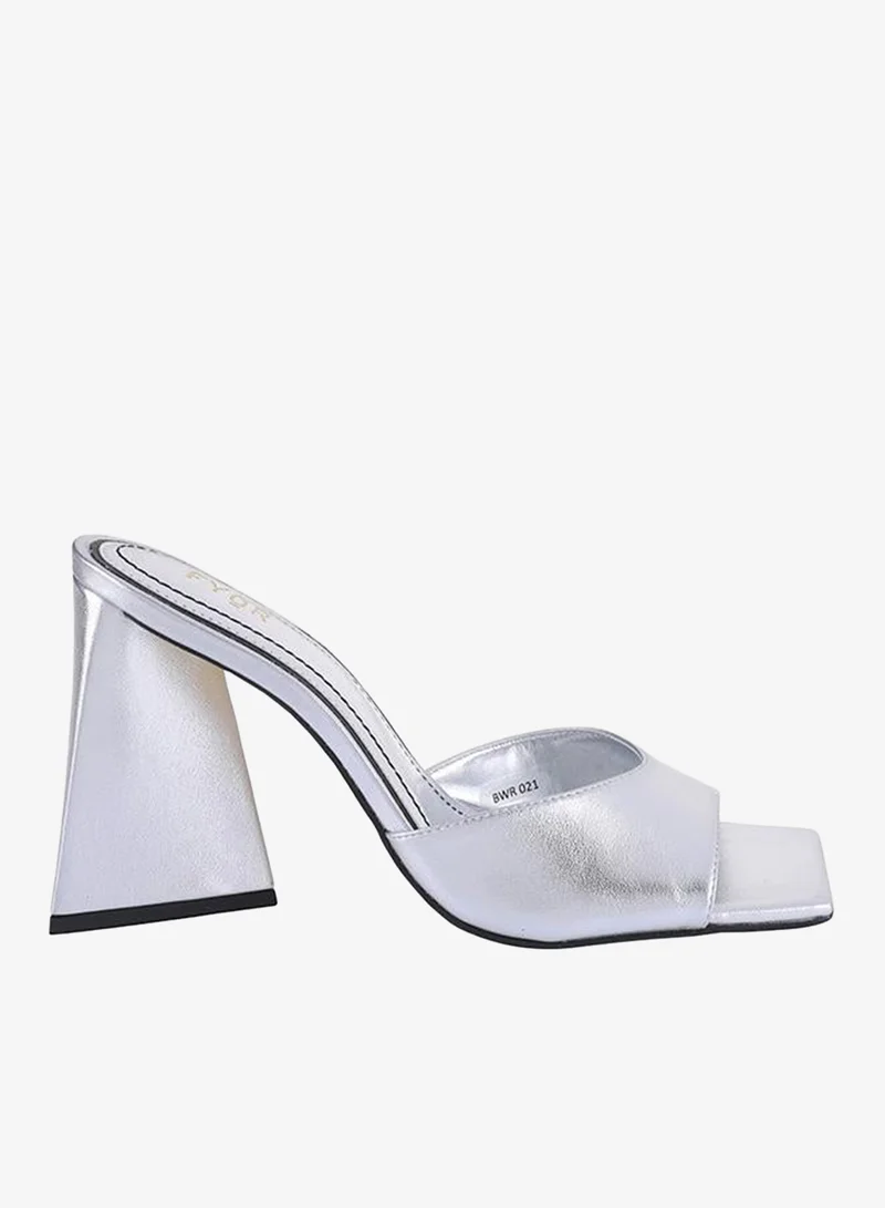 FYOR Metallic Pyramid Heel Sandal BWR 021