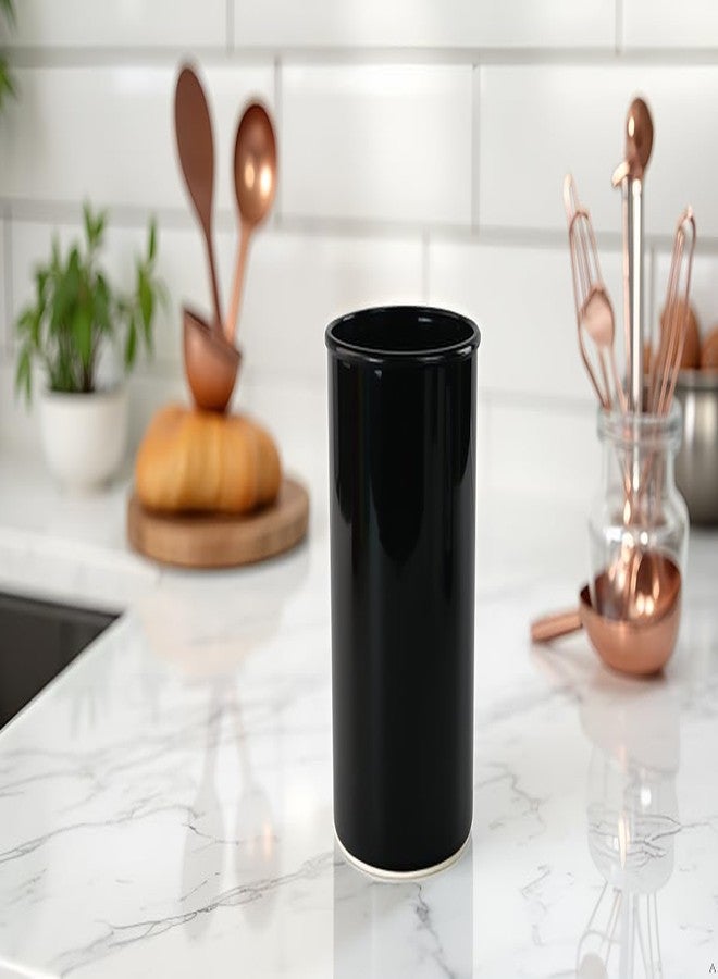 Reston Lloyd Small Utensil Holders, 3-Piece Small Set, Multipurpose Cookware Storage Crock, Kitchen Countertop & Office Desk Organization, BPA-Free Plastic, Black - Image 5