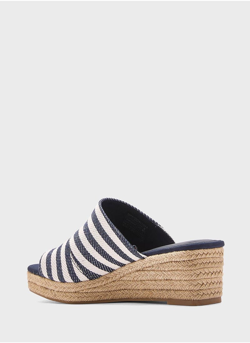 TOMMY HILFIGER NAUTICAL STRIPES ESPADRILLE MULES  - Image 4