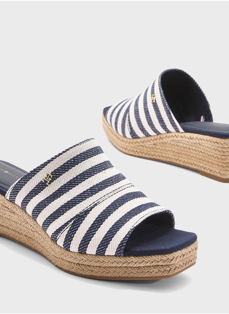 TOMMY HILFIGER NAUTICAL STRIPES ESPADRILLE MULES  - Image 5