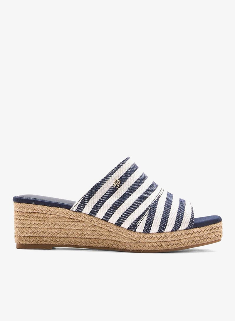 TOMMY HILFIGER NAUTICAL STRIPES ESPADRILLE MULES - Image 1