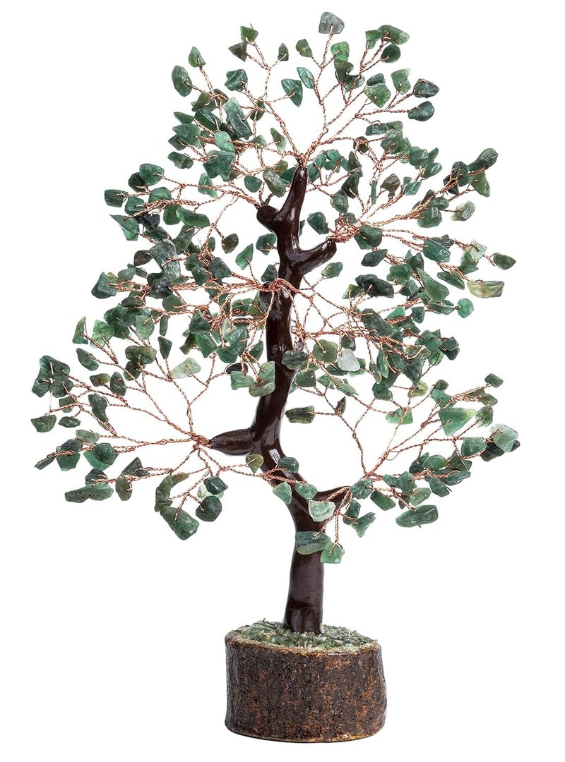 JINALI GEMS Crystal Tree for Positive Energy Feng Shui Seven Chakra Tree of Life Decor Home Decorations for Living Room 200 Beads 810 Green Aventurine Copper Wire - Image 1